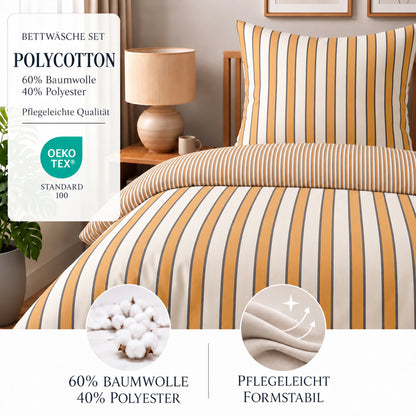 Bettwäsche Piano, Reißverschluss, 80x80 cm Kissenbezug, Polycotton – Bild 2