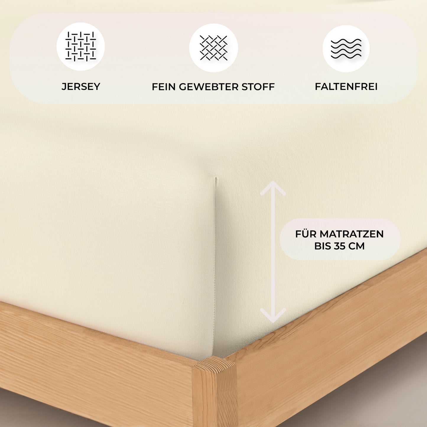 Premium Boxspringbett Spannbettlaken 140x200–160x220 cm