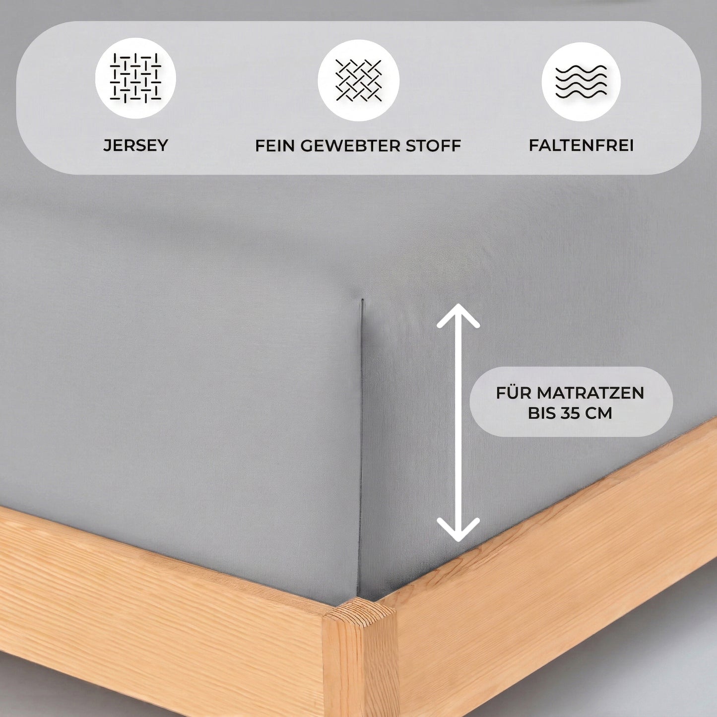 Premium Boxspringbett Spannbettlaken 140x200–160x220 cm