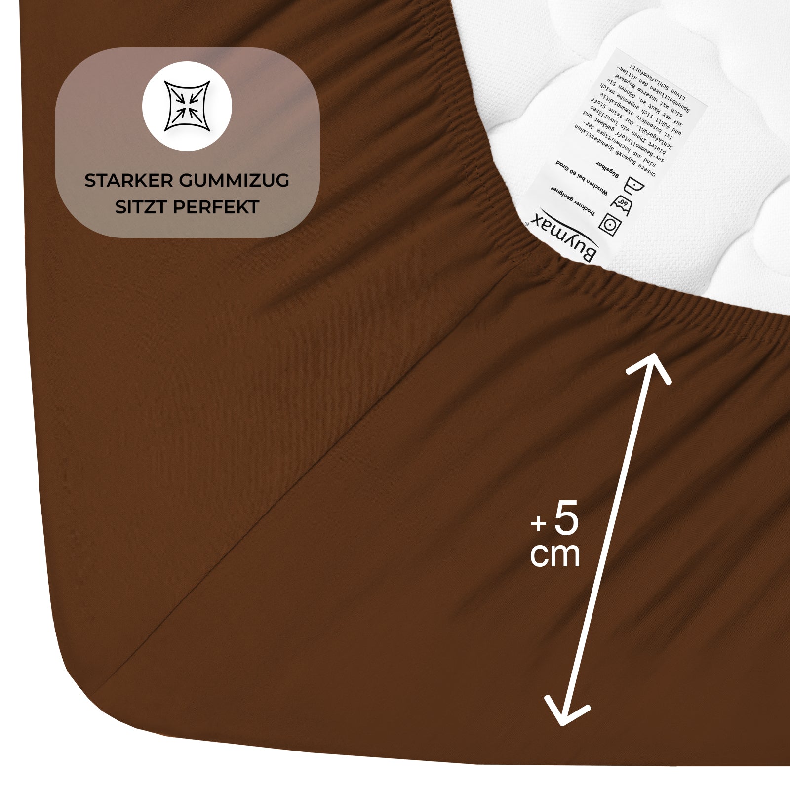 Topper Spannbettlaken 120x200 cm - Buymax