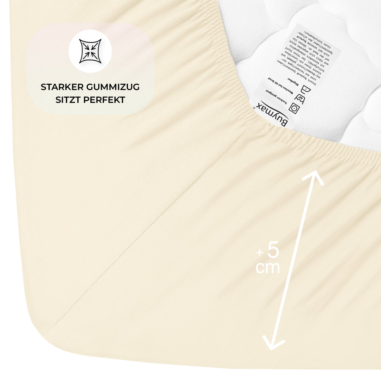 Premium Boxspringbett Spannbettlaken 140x200–160x220 cm