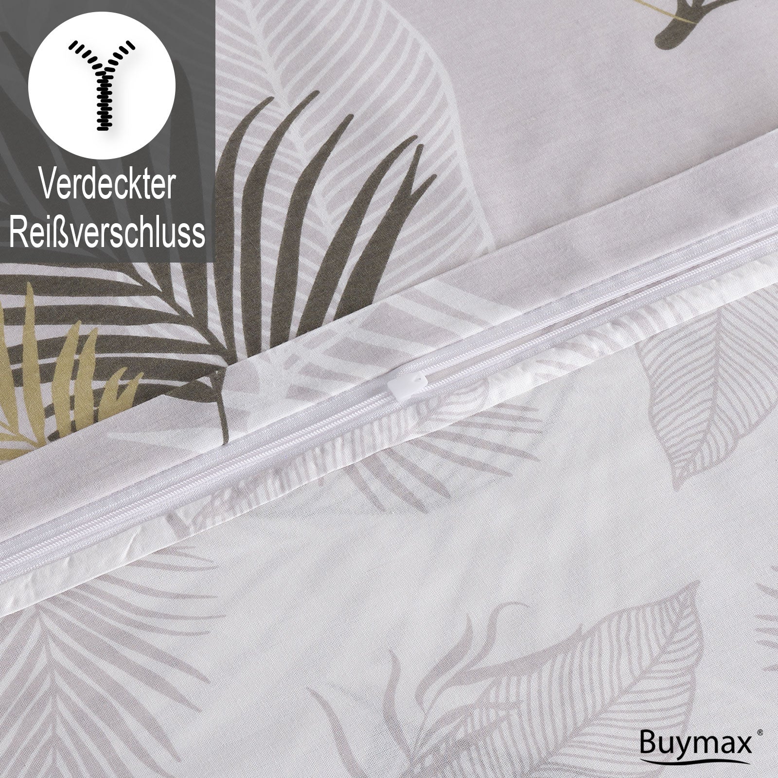 Renforcé bed linen set "Sonella", 100% cotton, zipper, 80x80 cm pillowcase