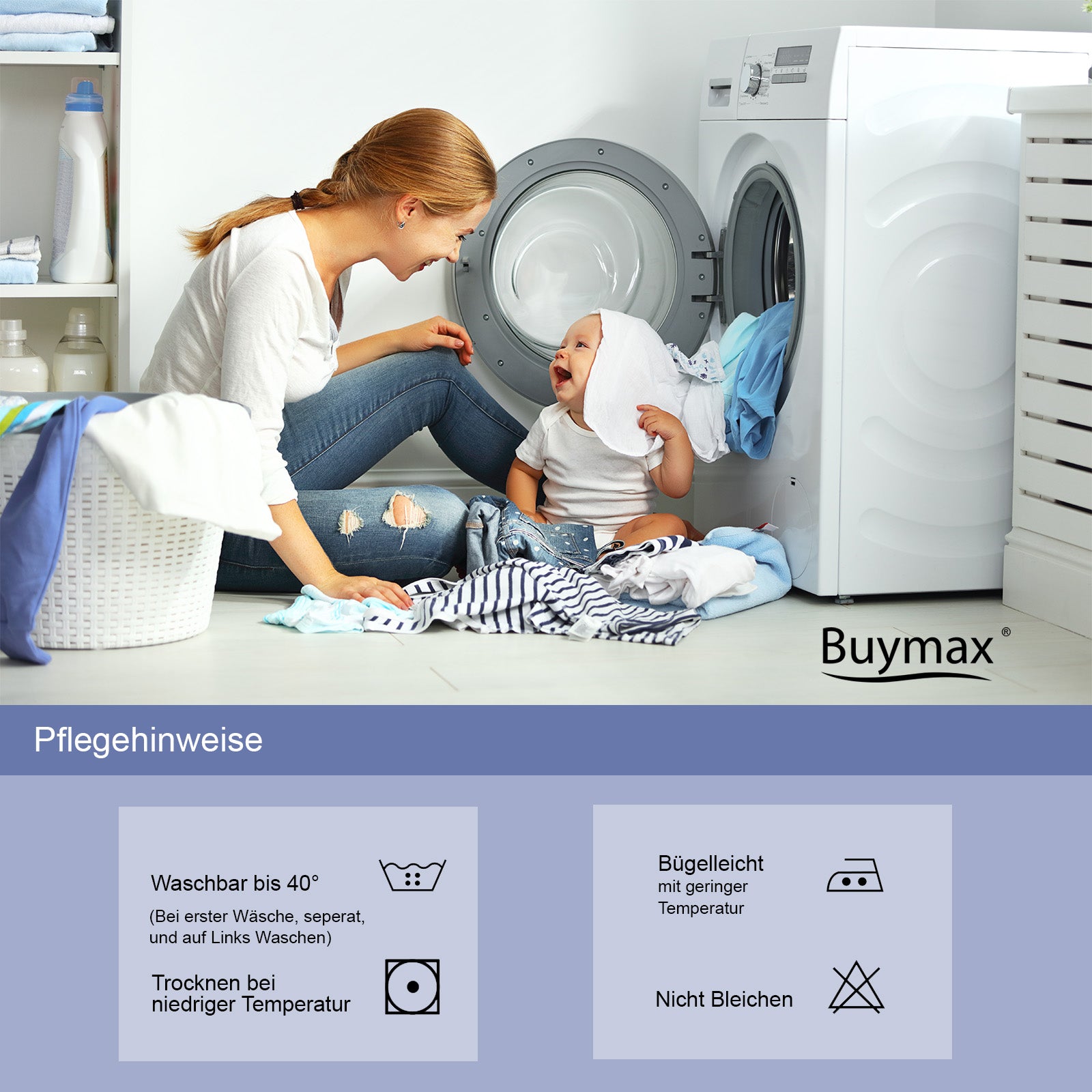 Buymax Renforce Bettwäsche Set, Pflegehinweise