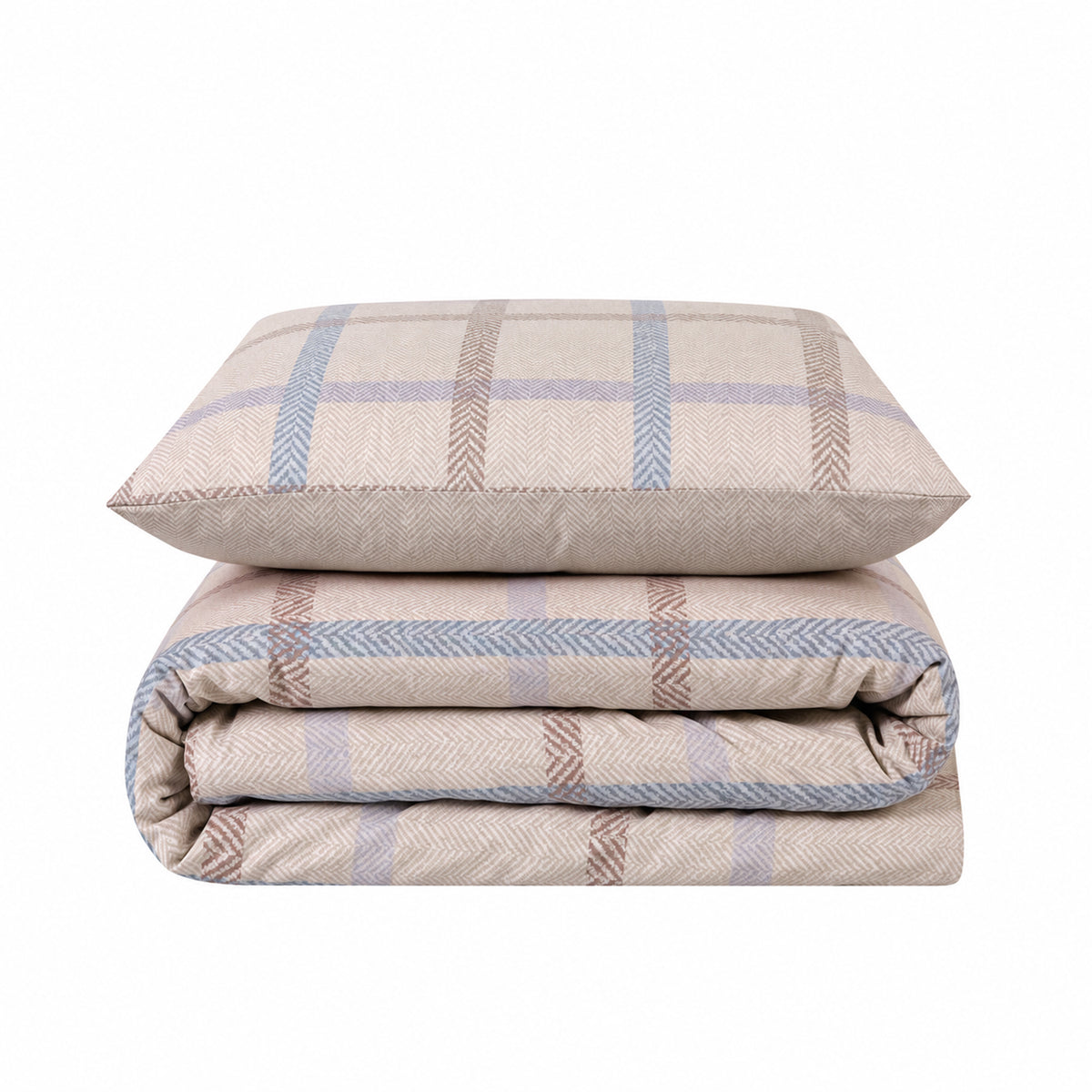 Bettwäsche Peak Beige, Reißverschluss, 80x80 cm Kissenbezug, Polycotton – Bild 6