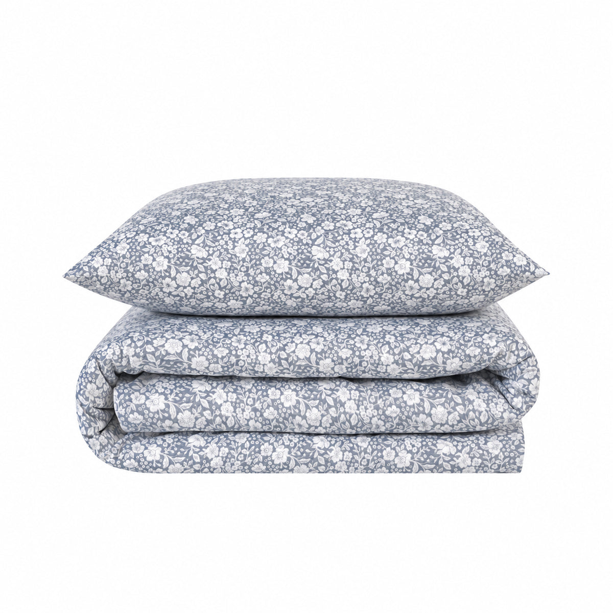 Bettwäsche Meadow Blau, Reißverschluss, 80x80 cm Kissenbezug, Polycotton – Bild 6