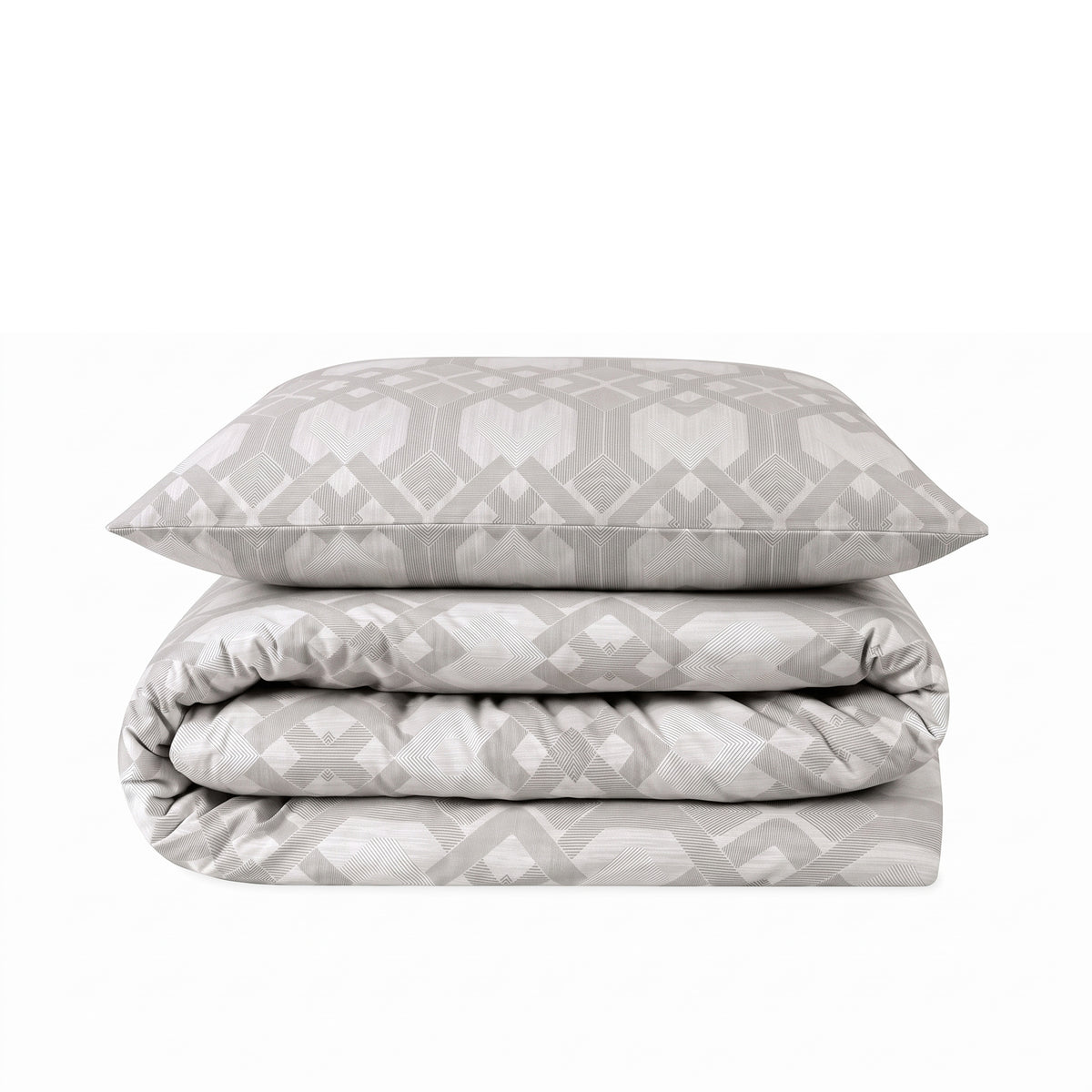 Bettwäsche Nexus Grau, Reißverschluss, 80x80 cm Kissenbezug, Polycotton – Bild 5