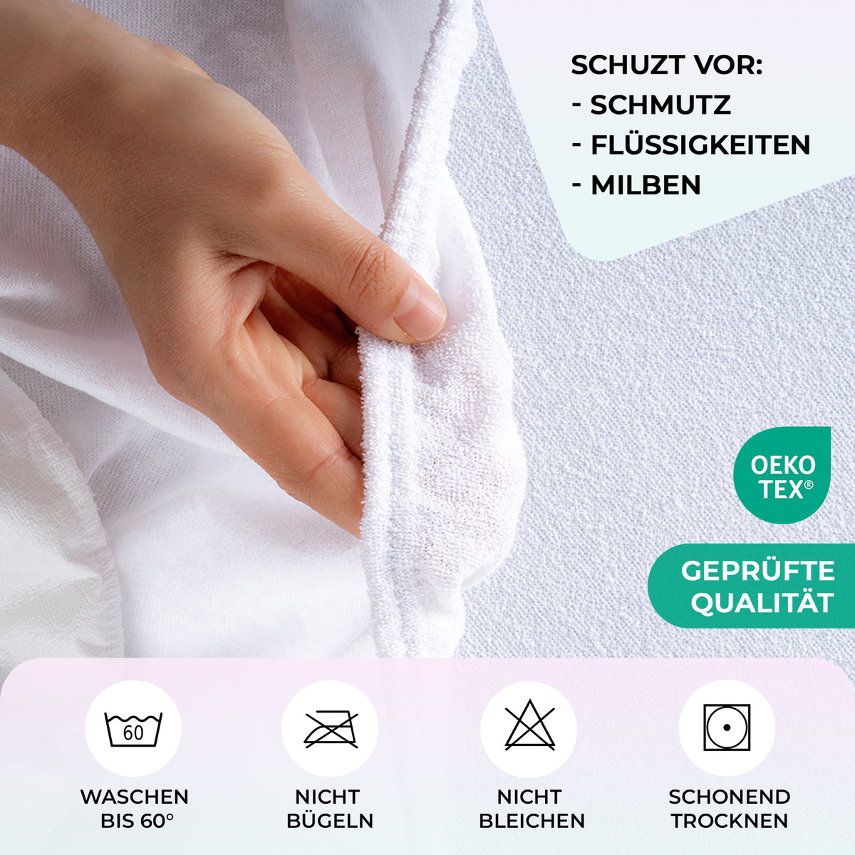 Matratzenschoner Rundumgummi, Wasserdicht – Allgemein – Bild 5