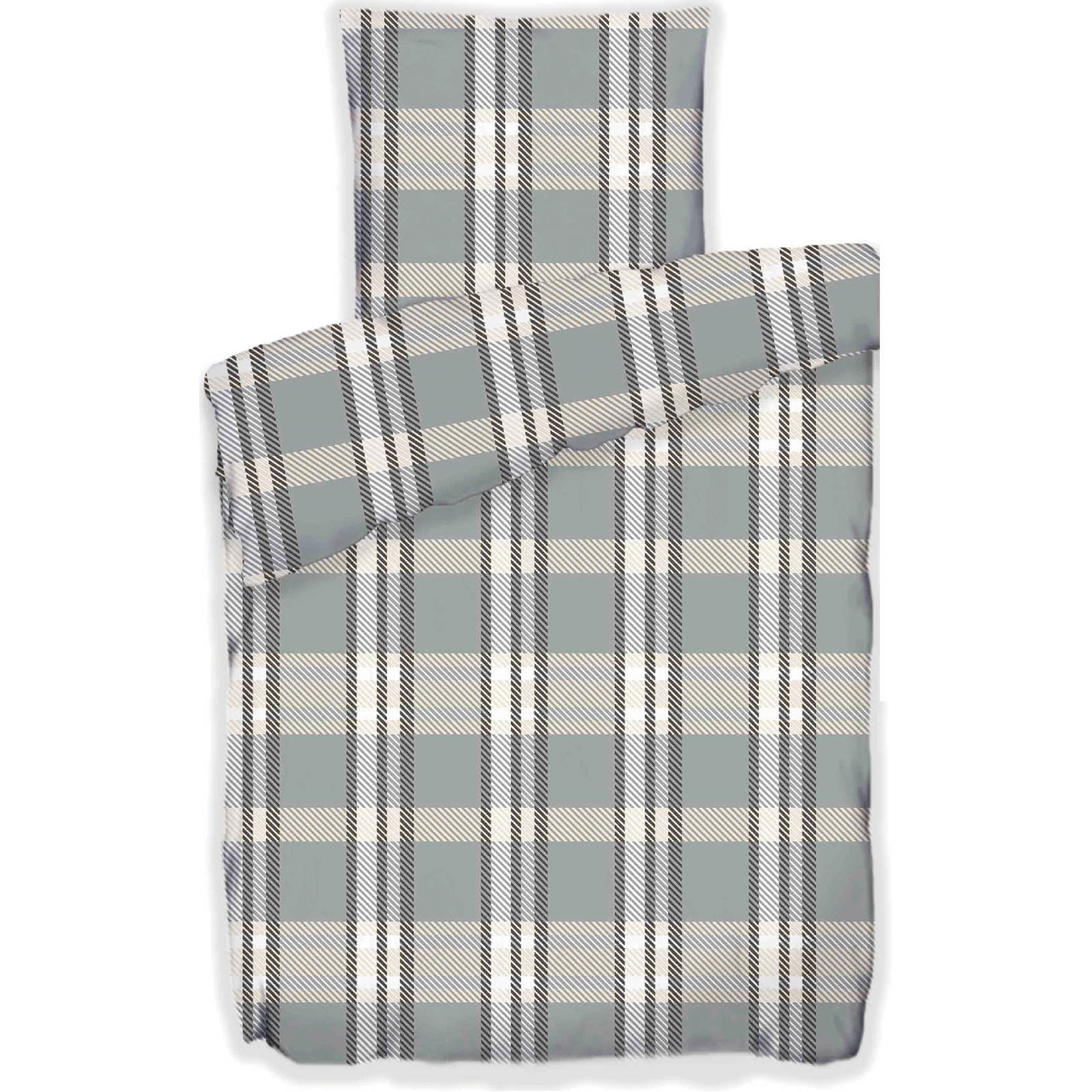 Fleece Bettwäsche "Kästchen", kariert, Winterbettwäsche