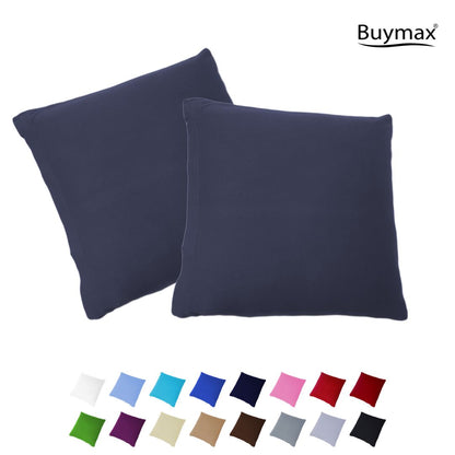 Jersey Kissenbezug, 2er-Set, 40x60 cm, Blau - Buymax