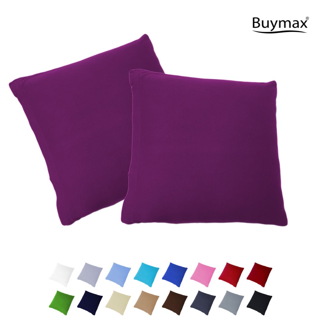 Jersey Kissenbezug, 2er-Set, 40x60 cm, Lila - Buymax