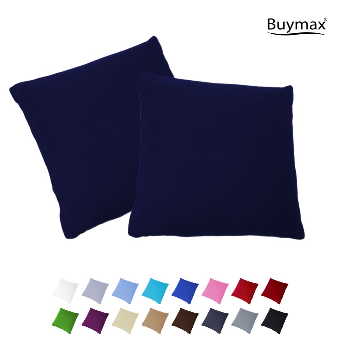 Jersey Kissenbezug, 2er-Set, 40x60 cm, Dunkelblau - Buymax