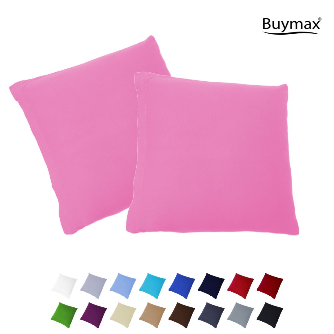 Jersey Kissenbezug, 2er-Set, 40x60 cm, Rosa - Buymax