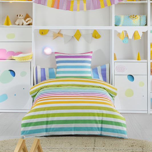 Regenbogen Bettwäsche für Kinder aus 100 % Baumwolle – 135x200 cm