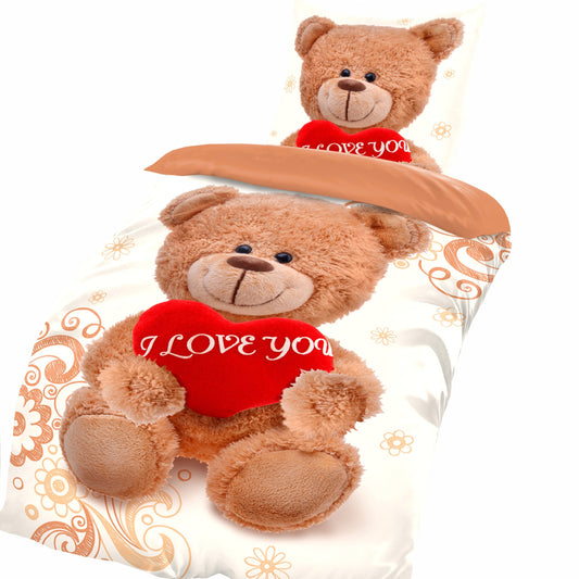 Fleece Bettwäsche Teddy, Wende- Kinderbettwäsche, Teddybär