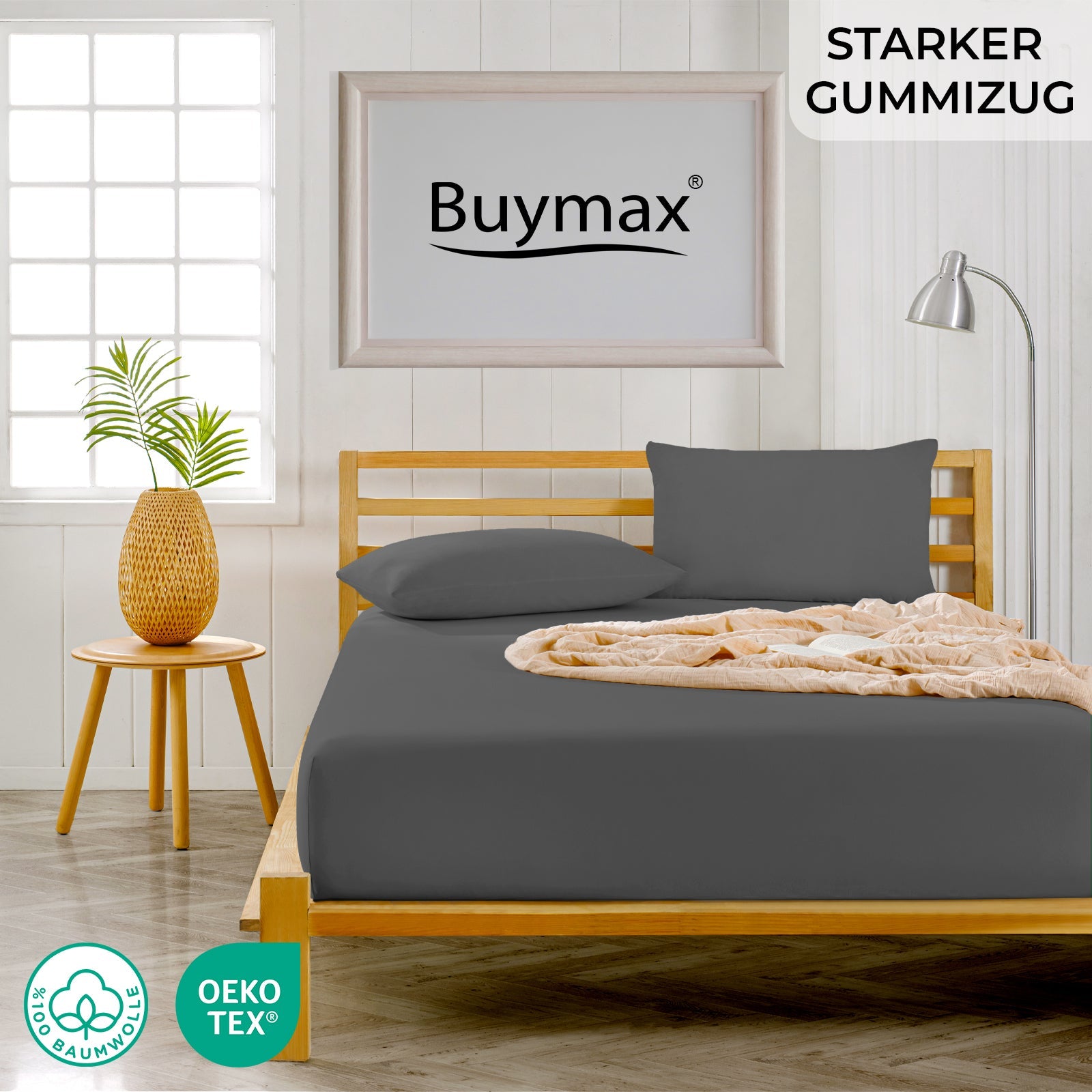 Jersey Spannbettlaken 120x200 cm - Buymax
