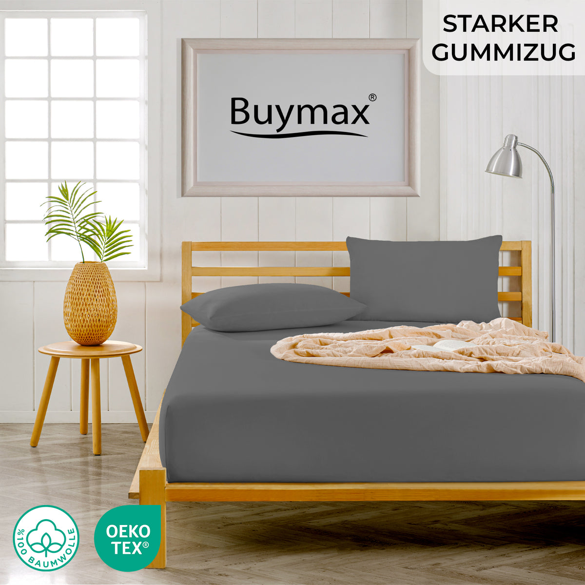 Jersey Spannbettlaken 80x200cm –Perfekte Passform, himmlischer Komfort – Buymax