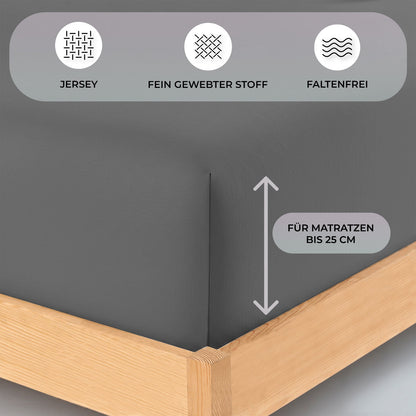 Jersey Spannbettlaken 160x200 cm - Buymax