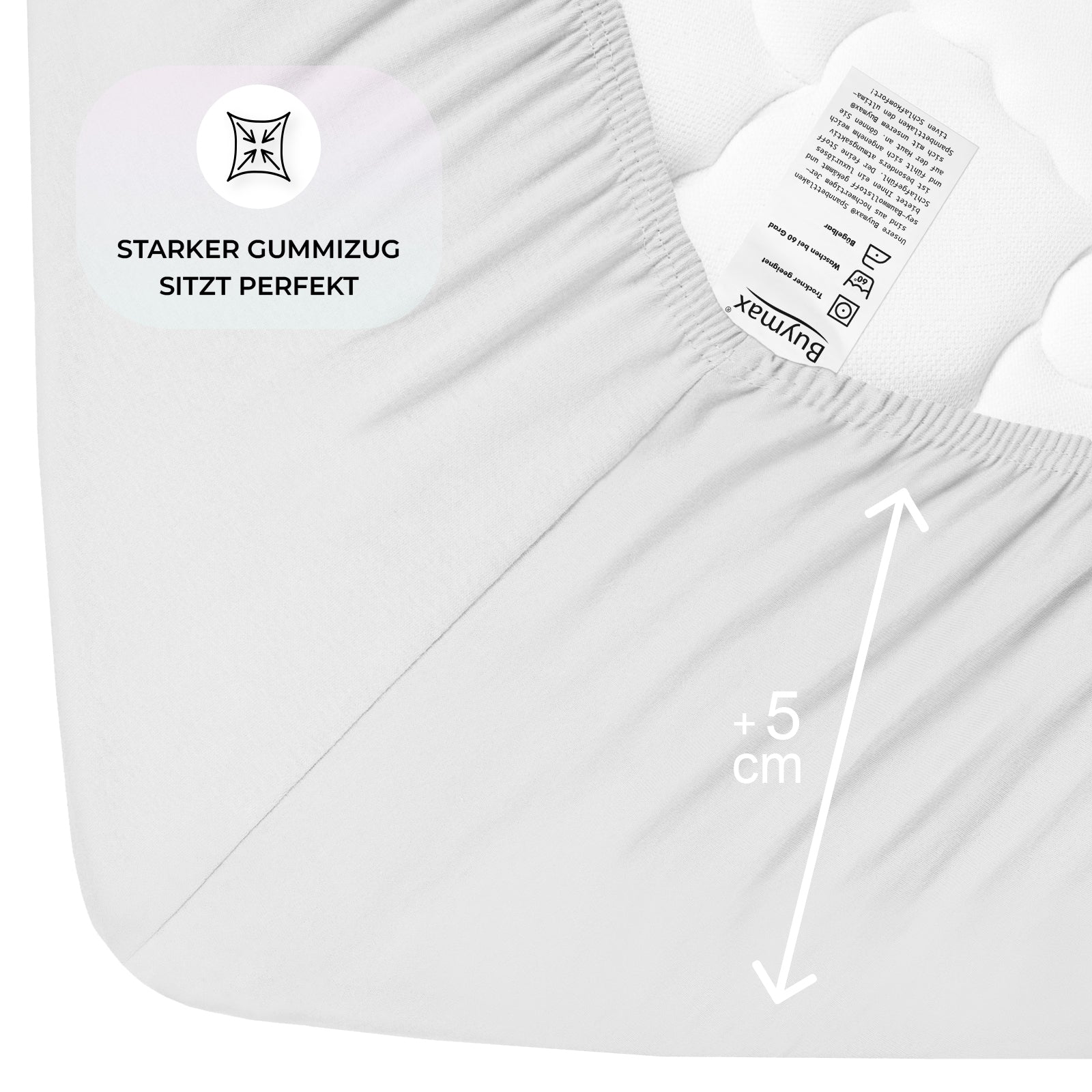 Jersey Spannbettlaken 160x200 cm - Buymax