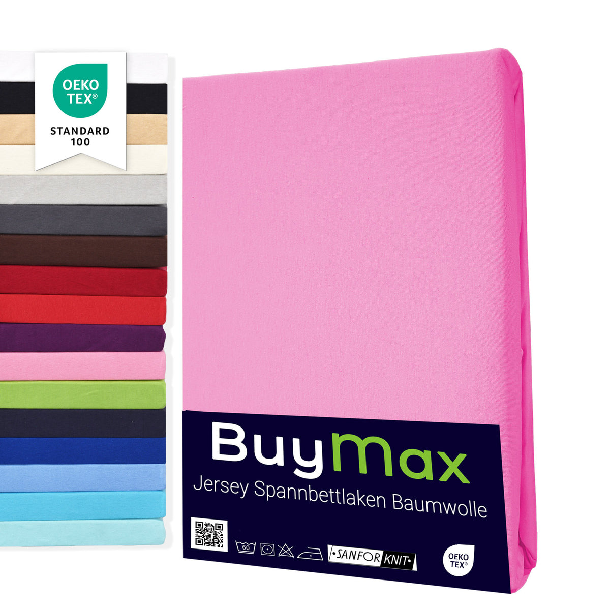 Jersey fitted sheet 90x200 cm