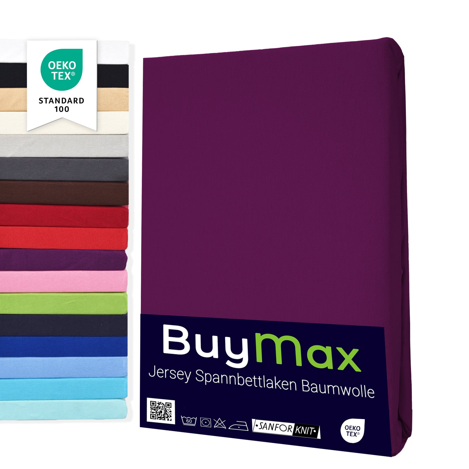 Jersey Spannbettlaken 120x200 cm - Buymax