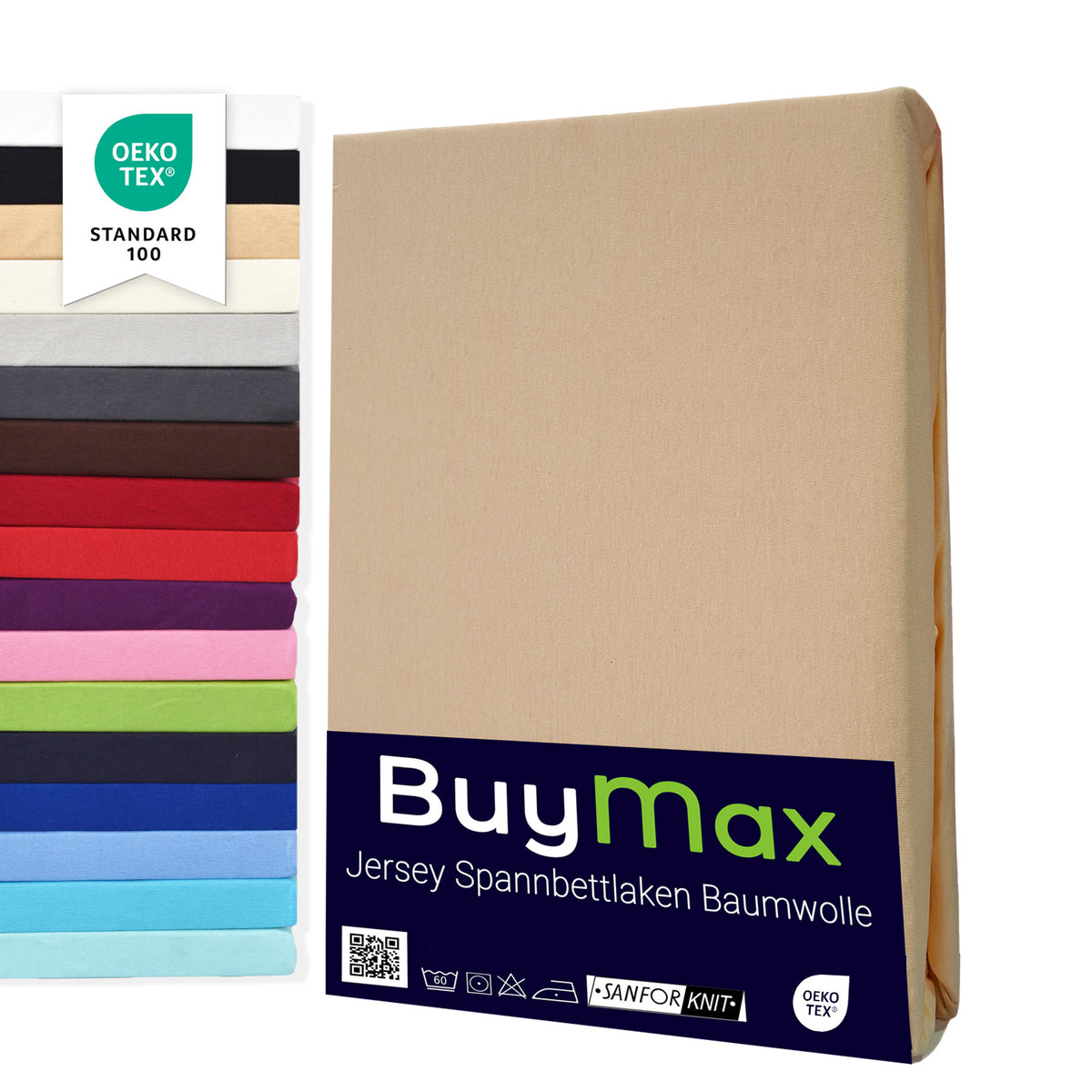 Jersey Spannbettlaken 140x200 cm - Buymax