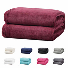 hochwertige Kuscheldecke aus Fleece, Bordeaux - Buymax