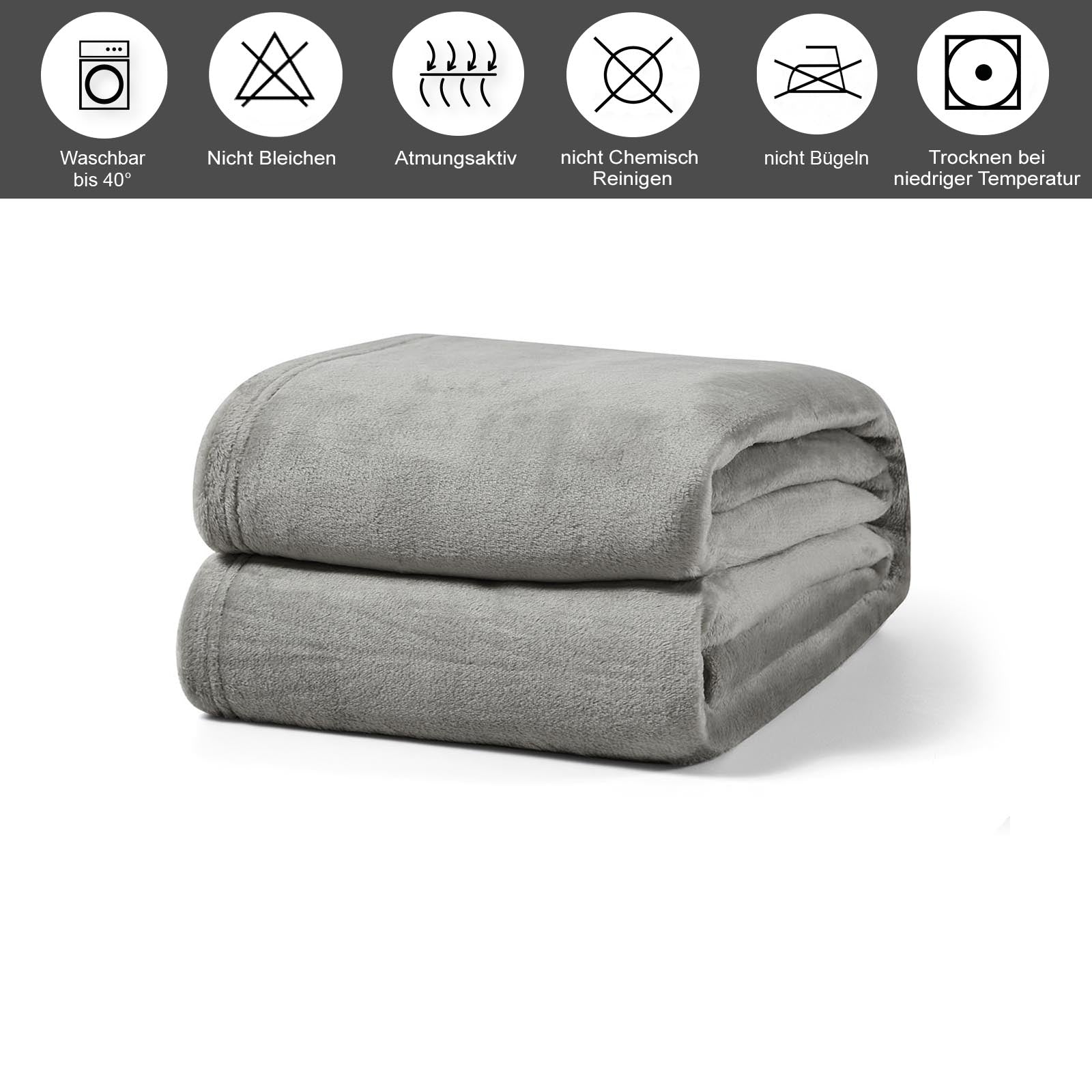 Kuscheldecke Grau - Buymax