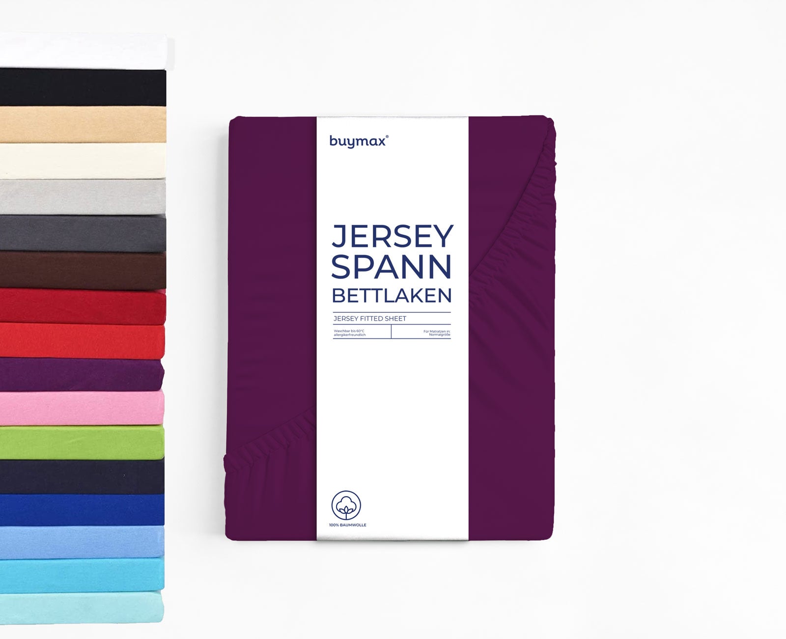  Jersey Spannbettlaken 120x200 cm - Buymax