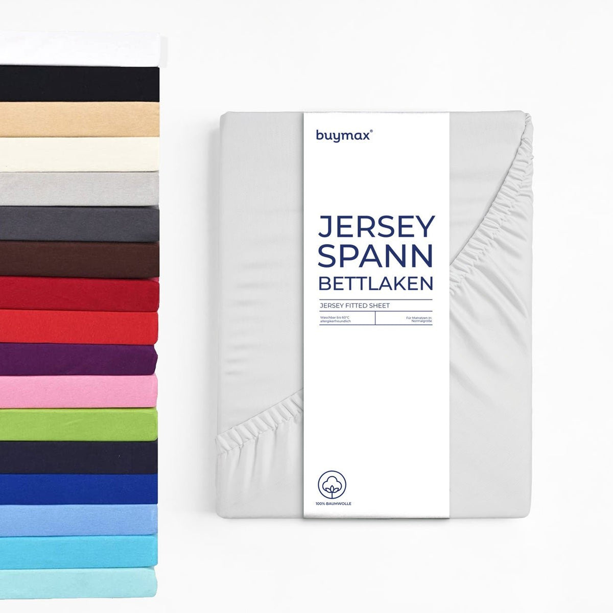  Jersey Spannbettlaken 100x200 cm - Buymax